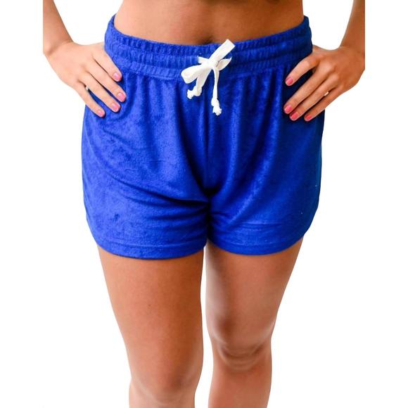 NEW GENERATION LOVE becky terry sweatshort in cobalt blue - Picture 1 of 1